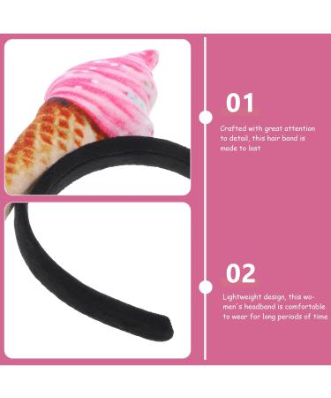 POPETPOP Ice Cream Headband Dress Up Ice Cream Cone Headband Ice Cream Party Hat Costume Party Accessory Headband Novelty Headwear Dessert Headpiece Food Cosplay - Buy Online on GoSupps.com