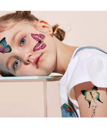 CHARLENT Butterfly Temporary Tattoos - 12 Sheets Realistic 3D Designs for Women & Girls | Party Favors & Decoration - Buy Online on GoSupps.com