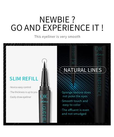 Smudgeproof Waterproof Liquid Eyeliner Pen | Long Lasting & Easy to Apply | Thick Pure Black - Buy Online on GoSupps.com
