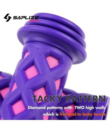 SAPLIZE Kids Bike Handlebar Grips - Shorter Length for Girls and Boys Bikes - Soft and Comfortable Purple Grips with Streamers - Buy Online on GoSupps.com