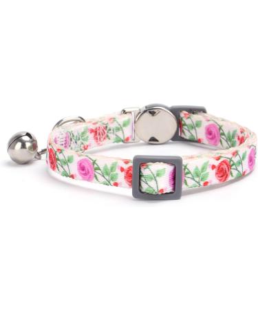 Moonpet Personalized Cat Collar with Name & Phone Number | Safe Heart Rose Design with Bell - Buy Online on GoSupps.com