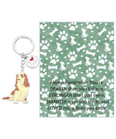 Ensianth Dog Keychain Gifts for Dog Lovers Puppy Keychain Dog Paw Print Keychain Gifts for Dog Owners Mom Dad Puppy Dog Keyring Cocker