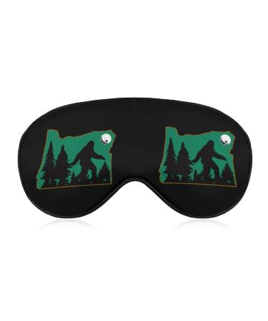 Sasquatch Bigfoot in Oregon Sleep Mask Eye Cover for Sleeping Blindfold with Adjustable Strap Blocks Light Night Travel Nap for Men Women