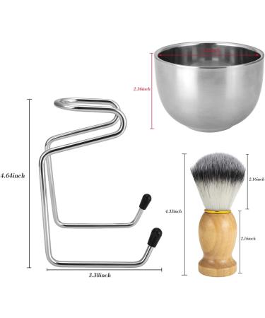 Faletony Men's Stainless Steel Shaving Set - 3-in-1 Gift Set with Bowl Brush Razor & Soap | Premium Grooming Essentials - Buy Online on GoSupps.com