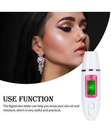 AUklOPVZZ Digital Skin Oil Moisture Tester Battery Operated Care Detector Portable Spa Travel Beauty Skincare Device for Women - Buy Online on GoSupps.com