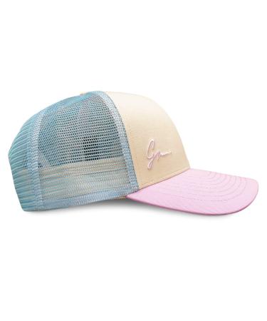 Grace Folly Beach Trucker Hats for Women- Snapback Baseball Cap for Summer Classic Blue & Lavender