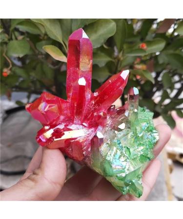 150g Crystal Cluster Natural Reiki Angel Quartz Cluster Green and Red Titanium Cluster Reiki Stones - Buy Online on GoSupps.com