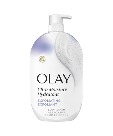 Olay Body Wash for Women Ultra Moisture Exfoliating & Hydrating Formula 24/7 Moisture Barrier Repair For Visibly Healthy Soft Skin Vitamin B3 & Hyaluronic Blend For All Skin Types 35 fl oz
