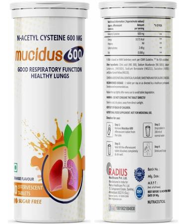 Roti N-Acetylcysteine 600 mg Effervescent Tablets - Antioxidant for Lung Health Liver Detox & Skincare | Sugar Free Orange Flavor | 30 Tablets Pack - Buy Online on GoSupps.com