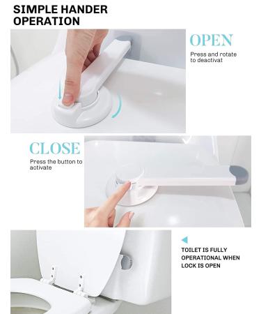 Child Safety Toilet Lock - Gapless Design, Baby Proof with 2 Extra Strong 3M Adhesives, Easy Installation, White - 1 Pack - Buy Online on GoSupps.com