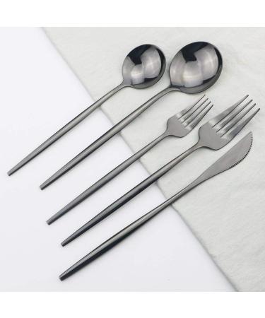 Stainless Steel Steak Cutlery Set Western Dessert Cutlery Cutlery Five Sets Black - Buy Online on GoSupps.com