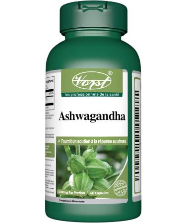 VORST Ashwagandha Supplement 1000mg Per Serving (500mg Per Capsule) 60 Capsules 1.5% Withanolides | Stress Relief | Withania Somnifera Root Powder Extract Non-GMO | For Men & Women | 1 Bottle 60 count (Pack of 1) - Buy Online on GoSupps.com