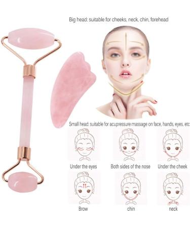 Hgjdksj Jade Face Massage Device Set | Anti-Aging Beauty Tools | Lifting & Tightening | Rose Gold - Buy Online on GoSupps.com