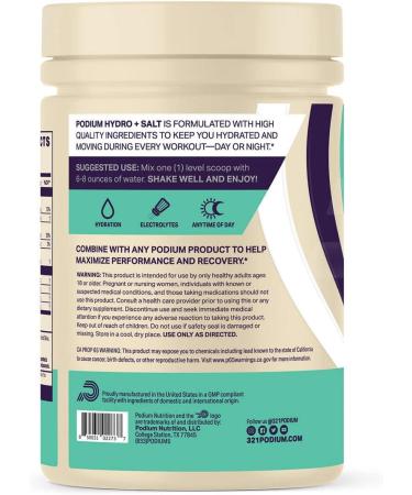 Podium Nutrition Instantized BCAA Powder - Hydro & Salt Blue Razz Slushie | Electrolytes Hydration & Recovery - 30 Servings - International Shipping Available - Buy Online on GoSupps.com