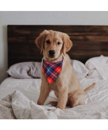 SLSON 14 Pack Dog Bandanas Plaid Dog Scarf Washable Triangle Pet Bibs Kerchief for Puppy Small Dog and Medium Dog Cat Pets - Buy Online on GoSupps.com
