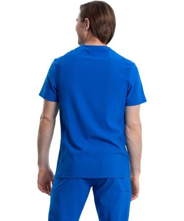 Cherokee iFlex Men's Scrubs Top V-Neck CK661 - Medium Royal Blue - Buy Online on GoSupps.com