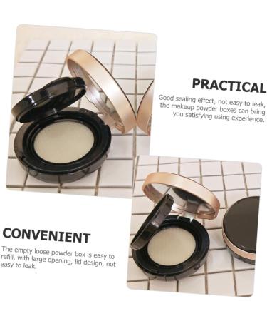 FRCOLOR Box Body Powder Black Container Makeup Container Dispenser Container Small Powder Container Makeup Powder Container Travel Pp Liquid Foundation Powder Puff - Buy Online on GoSupps.com