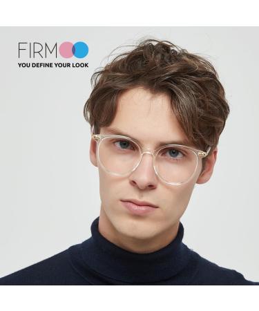 Buy Firmoo Blue Light Blocking Glasses for Men & Women - Oversized Round Clear Computer Glasses to Reduce Eye Strain & Anti-Glare Protection - Buy Online on GoSupps.com