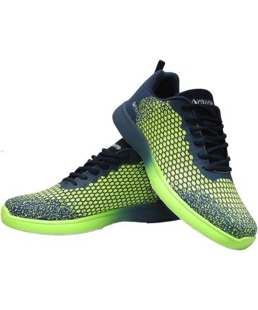 Pyramid Men's Path Lite Seamless Mesh Bowling Shoes 10.5 - Navy/Voltage Lime - Buy Online on GoSupps.com