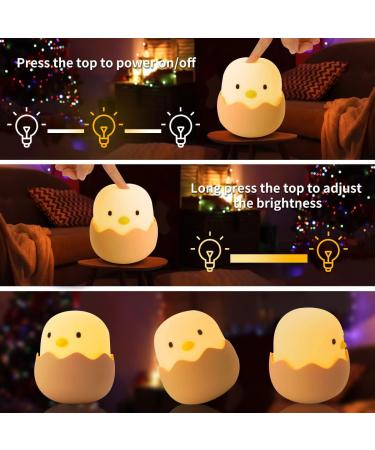 Night Light Children Silicone Cute Night Light for Kids Kawaii Birthday Gifts Room Decor Bedroom Decorations for Baby Kids Teens Dimmable Touch Control Rechargeable Dim Bedside Lamp Soft Nightlight - Buy Online on GoSupps.com