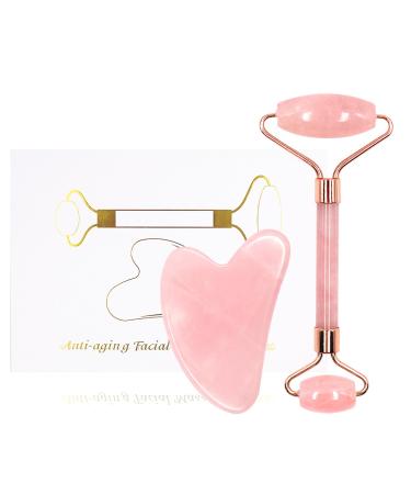 Gua Sha massage kits natural jade massage roller Guasha from Jade Stein-face massage for eye swelling skin tightening of face jade roller rose quartz guasha stone massage tools - Buy Online on GoSupps.com