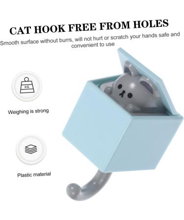 Cabilock 2pcs Punch- Coat Hook Heavy Duty Hangers for Clothes Bedroom Adhesive Hook Child Animal Key - Buy Online on GoSupps.com