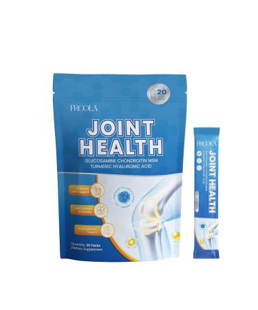 Frcola Joint Support Supplement Glucosamine Chondroitin MSM with Hyaluronic Acid & Herbal Extracts | Joint Support Powder Drink for Joint Comfort & Mobility | Mixed Berry Flavor | 20 Stick Packs