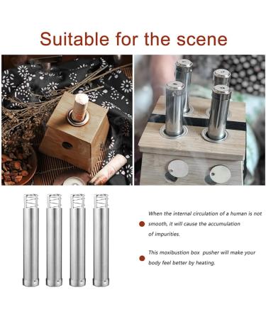 Heallily Portable Stainless Steel Moxibustion Stick Holder for Acupuncture Therapy - Pain Relief & Menstrual Complaints - 6 Pieces - Buy Online on GoSupps.com