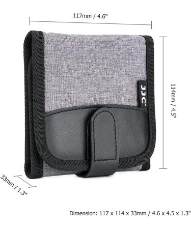 JJC Camera Lens Filter Pouch - 3 Pocket Storage Holder for Circular Filters Up to 82mm - UV ND CPL Filter Organizer - Buy Online on GoSupps.com