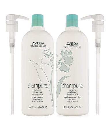 Aveda Shampure Nurturing Shampoo & Conditioner Set Liter +2 Pumps