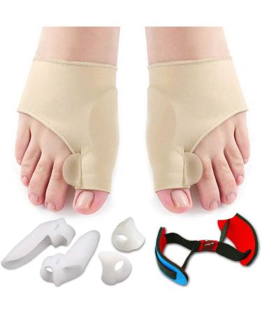 TMXKOOK 9 Pcs Hallux Valgus Correction Set Silicone Toe Spreader Foot Correction Ball Protection Bunion Corrector Toe Care