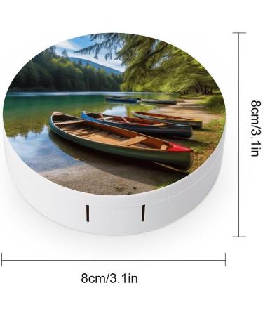 Buy Lake with Boats Canoes Park Print Contact Lens Case Travel Friendly Durable Care Box for Lenses Shop Internationally - Buy Online on GoSupps.com