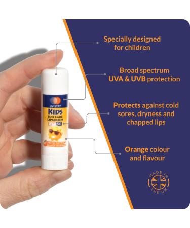 Uvistat Kids Sun Care Lipscreen | SPF50 | Moisturising Lip Balm for Kids | Prevent Dry and Chapped Lips | 2 Tubes - Buy Online on GoSupps.com