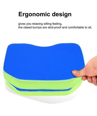 Memory Foam Kayak Seat Cushion 11.8x9.8inch with Suction Cups - Blue | For Kayaking, Fishing, Camping - Sit Comfortably on Canoe or Boat - Buy Online on GoSupps.com