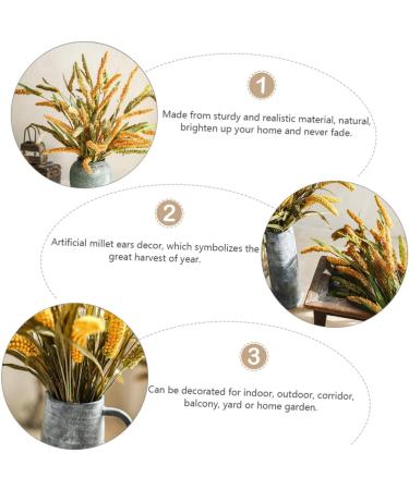 MAGICLULU Simulated Ears of Corn Artificial Wheat Ears Stalks Hand Decor Dry Wheat Grass Fruit Decor Home Decoration Wheat Decoration Wheat Ears Dried Flowers Paddy Iron Ornaments Golden 75.00X12.00X2.00CM - Buy Online on GoSupps.com