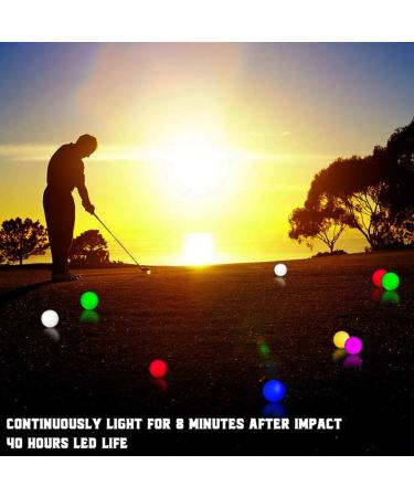 THIODOON Glow in The Dark Golf Balls - 6 Pack Light up LED Night Golf Gift Set for Men, Women, Kids - 6 Colors in One - Buy Online on GoSupps.com