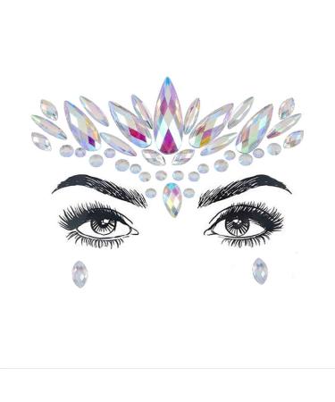 Mermaid Face Gems & Rhinestone Stickers - Festival Body Jewels for Women & Girls | 2 Sets - Buy Online on GoSupps.com