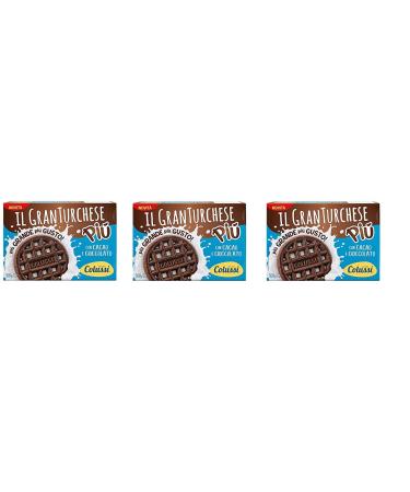 Colussi Colussi Lot de 3 pi Biscotti Con Cacao et Cioccolato avec cacao et chocolat cookie 300 g