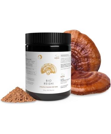 Organic Reishi Powder for Animals | Wohlrab Mushrooms | 100g Microfine Grind | Vital Mushroom Supplement | Highest Quality | 1 Can - Buy Online on GoSupps.com