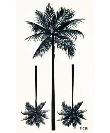 Coconut Palm Beach Tree Mini Tattoos - 2 Sheets | Temporary Tattoo Stickers for Men, Women, and Kids | Waterproof Body Art for Fun Parties - Buy Online on GoSupps.com