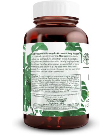 Natural Nutra Melatonin Lozenges for Rest and Relaxation Sleep Supplement Gluten Free and Vegan 1mg Promote More Restful Sleep Non GMO 60 Peppermint Flavor Tablets - Buy Online on GoSupps.com