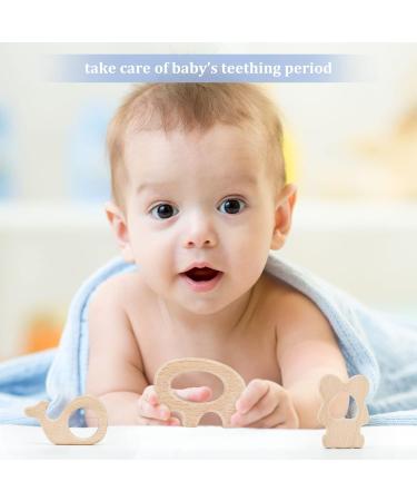 Aoliandatong 6 Wooden Animal Figures | Baby Bite Rings & Teething Toys for Toddlers - Safe & Eco-Friendly - Buy Online on GoSupps.com