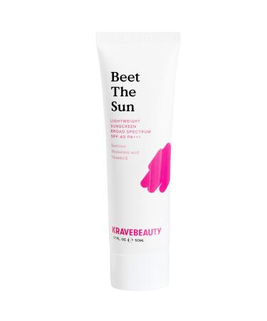KraveBeauty Beet The Sun SPF 40 Korean-Inspired Daily Broad Spectrum Sunscreen Non-Greasy Chemical SPF No White Cast Vegan & Cruelty-Free 1.7 fl oz 1.7 Fl Oz (Pack of 1)
