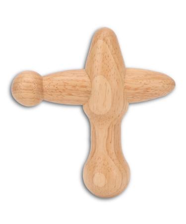 Trigger Point Massager Cross-shaped Multi-purpose Deep Tissue Massage Muscle Wood Massager for Any Point of Body Muscle