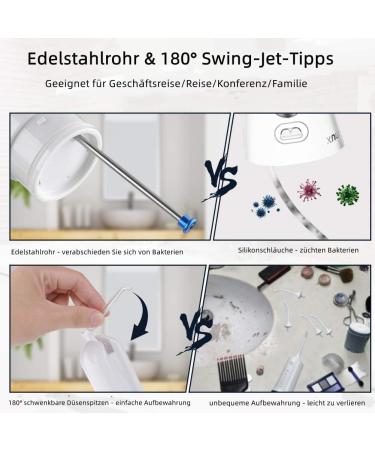 Geediar Oral Shower Test Winner | Water Flosser with 5 Nozzles & 4 Modes | Wireless Tooth Cleaner for Ultimate Oral Care - Buy Online on GoSupps.com