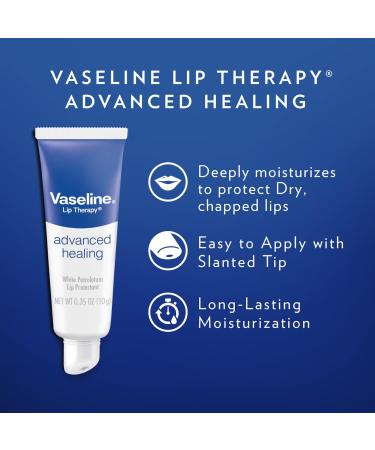 Vaseline Lip Therapy Lip Balm Tube - Advanced Healing - 0.35 oz - Pack of 1 - Buy Online on GoSupps.com