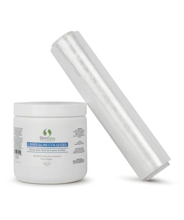 ILIOS SlimSpa Cyro-Slim Cold Gel Wrap - Skin Firming & Tightening Cryo Gel Solution With Menthol & Green Tea - Targets Cellulite On Tummy  Legs  Butt - Promotes Fluid Drainage - 16oz