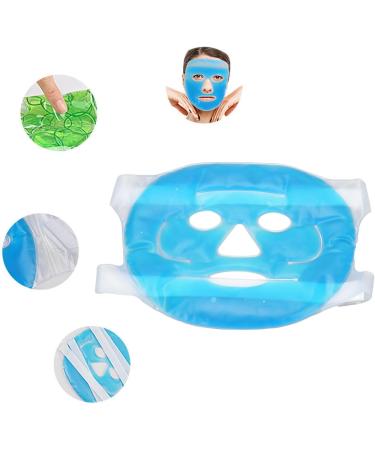Cold Face Mask Hot and Cold Gel Face Mask Skin-Friendly Multifunctional for Puffy Eyes with Adjustable Elastic Strap Reusable - Buy Online on GoSupps.com