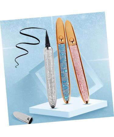 Healeved 2pcs Diamond Eyeliner Liquid Eye Liner Rhinestone Eyeliner Eye Beauty Pens Lash Accessories Silver Assorted Color - Buy Online on GoSupps.com