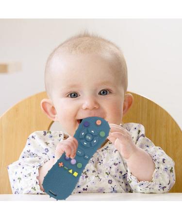 Remote Control Shape Silicone Teething Toy Set for Babies - Dark Blue | Soothe Gums & Relieve Teething Pain - Buy Online on GoSupps.com